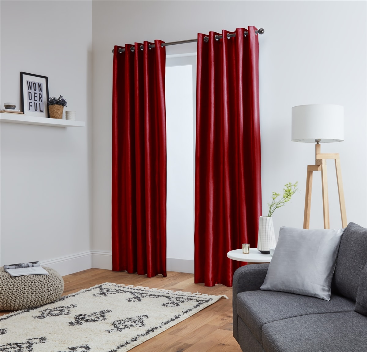 Red Silk Curtains