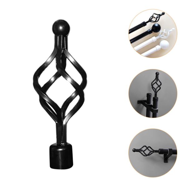 Curtain Rod End – Beautiful Finials – Elegance & Twisted Design - Pack of 2