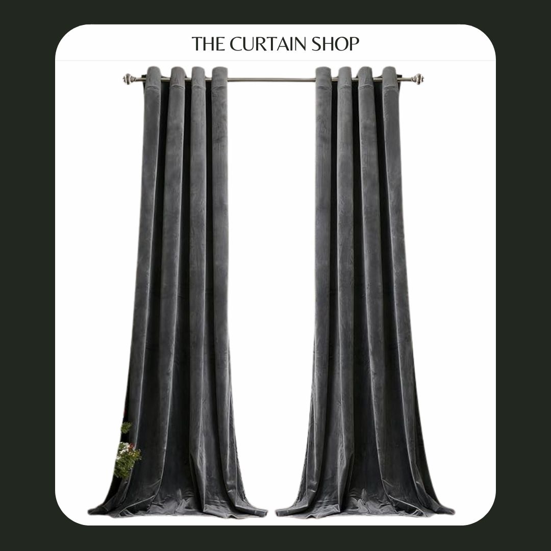 curtains, grey curtains, velvet curtains, dark grey velvet curtains, grey velvet, grey velvet curtains,
