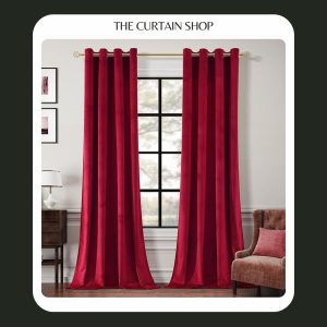 Red Curtains, Red velvet Curtains, Velvet Curtains, Curtains,