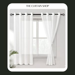 Chiffon Curtains Ring Style White | Off White, Chiffon Curtains, Ring Style Curtains, Ring Style Chiffon Curtains, off white chiffon Curtains,