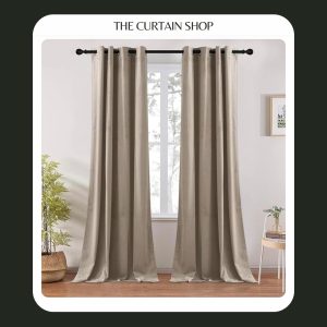 velvet curtains, curtains, beige velvet curtains, Beige curtains,