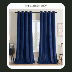 velvet curtains, curtains, blue velvet curtains, Blue curtains,