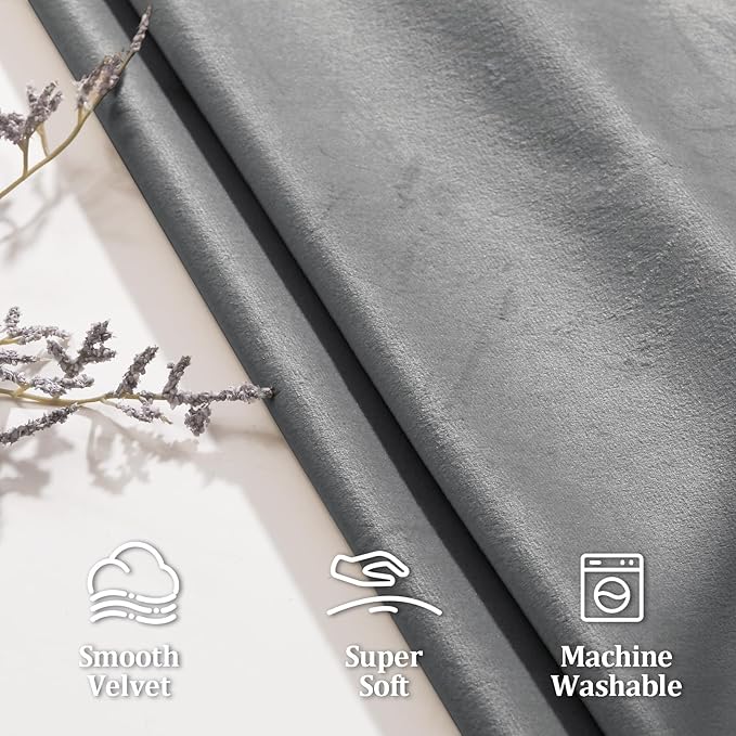 Light grey Curtains, Light Grey velvet Curtains, Velvet Curtains, Curtains,