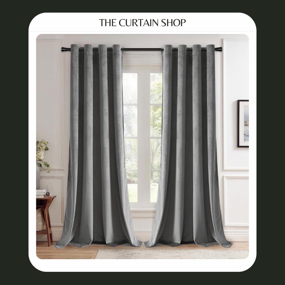 Light grey Curtains, Light Grey velvet Curtains, Velvet Curtains, Curtains,