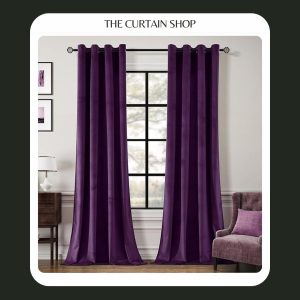 Purple Curtains, Purple velvet Curtains, Velvet Curtains, Curtains,